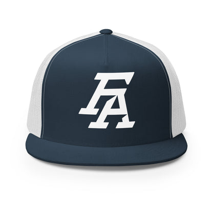 Performance | 5 Panel Trucker Cap | FA Basketball | Crest Logo