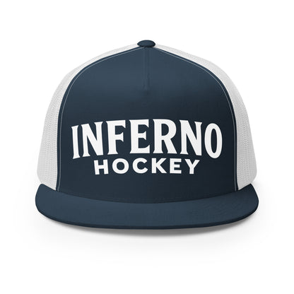 Performance | 5 Panel Trucker Cap | Inferno Hockey | Modern Script Logo