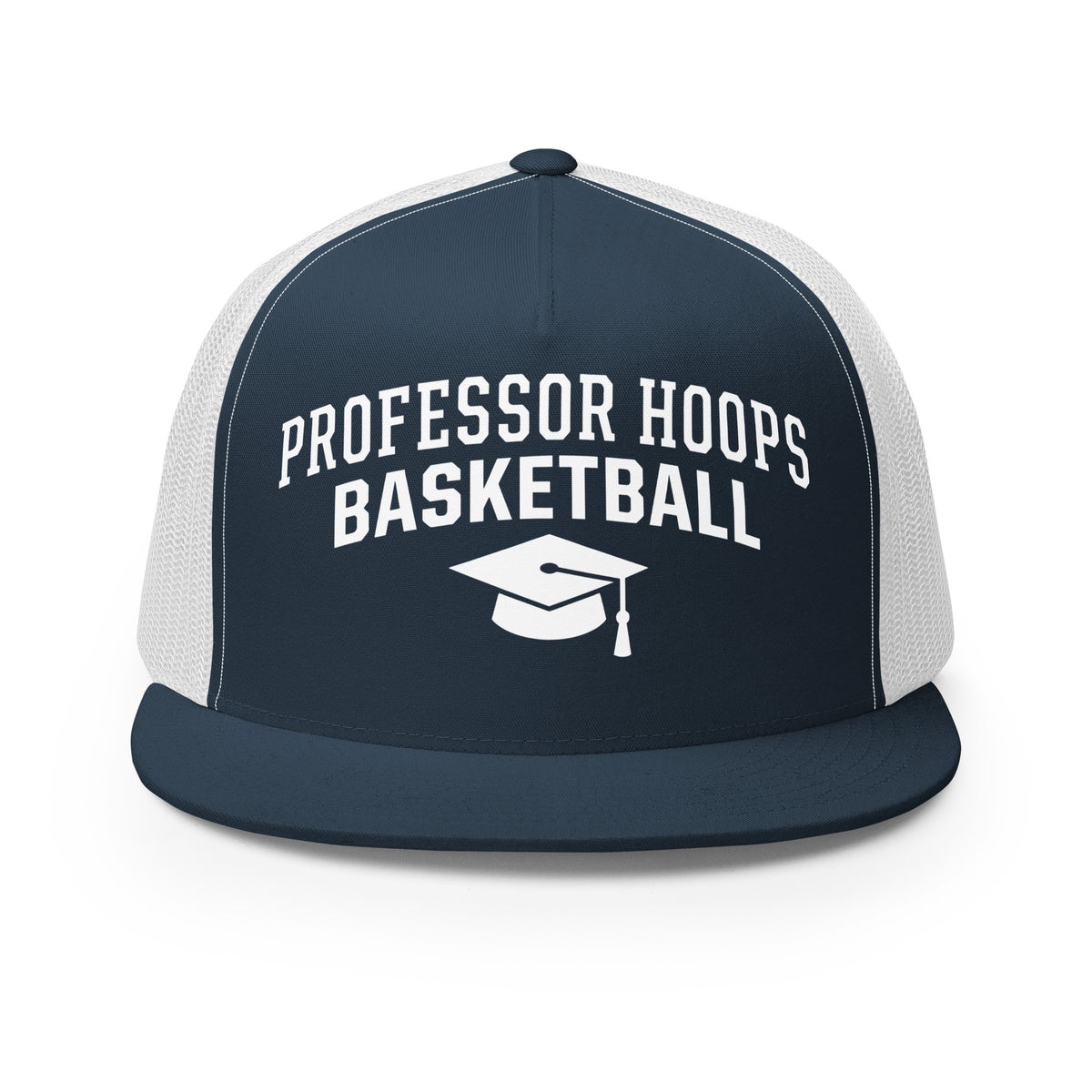 Performance | 5 Panel Trucker Cap | Professor Hoops Basketball | Modern Script Logo