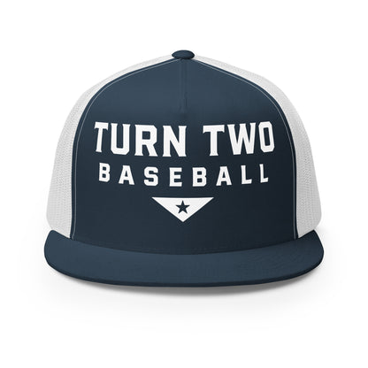 Performance | 5 Panel Trucker Cap | Texas Turn Two Baseball | Modern Script Logo