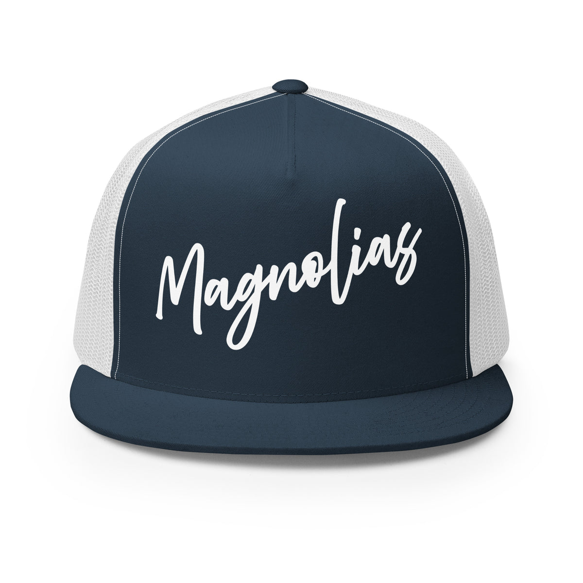 Performance | 5 Panel Trucker Cap | Pink Magnolias Dance | Modern Script Logo