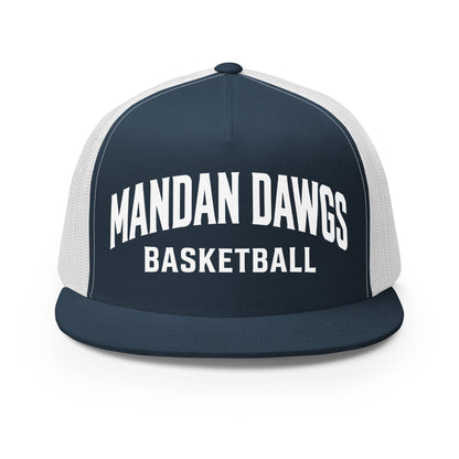 Performance | 5 Panel Trucker Cap | Mandan Dawgs Basketball | Crest Logo
