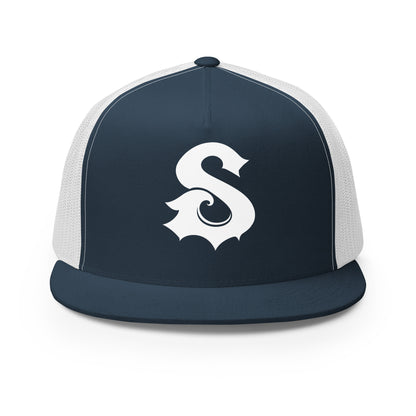 Performance | 5 Panel Trucker Cap | Naples Sirens | Lettermark Logo