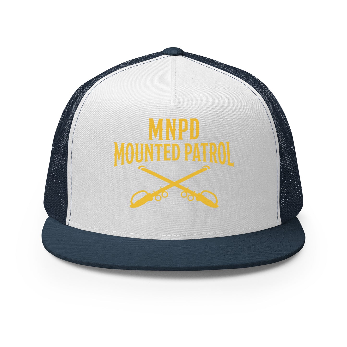 Performance | 5 Panel Trucker Cap | Metro Nashville Police Department Horse Mounted Patrol | Sabres MNPD Logo