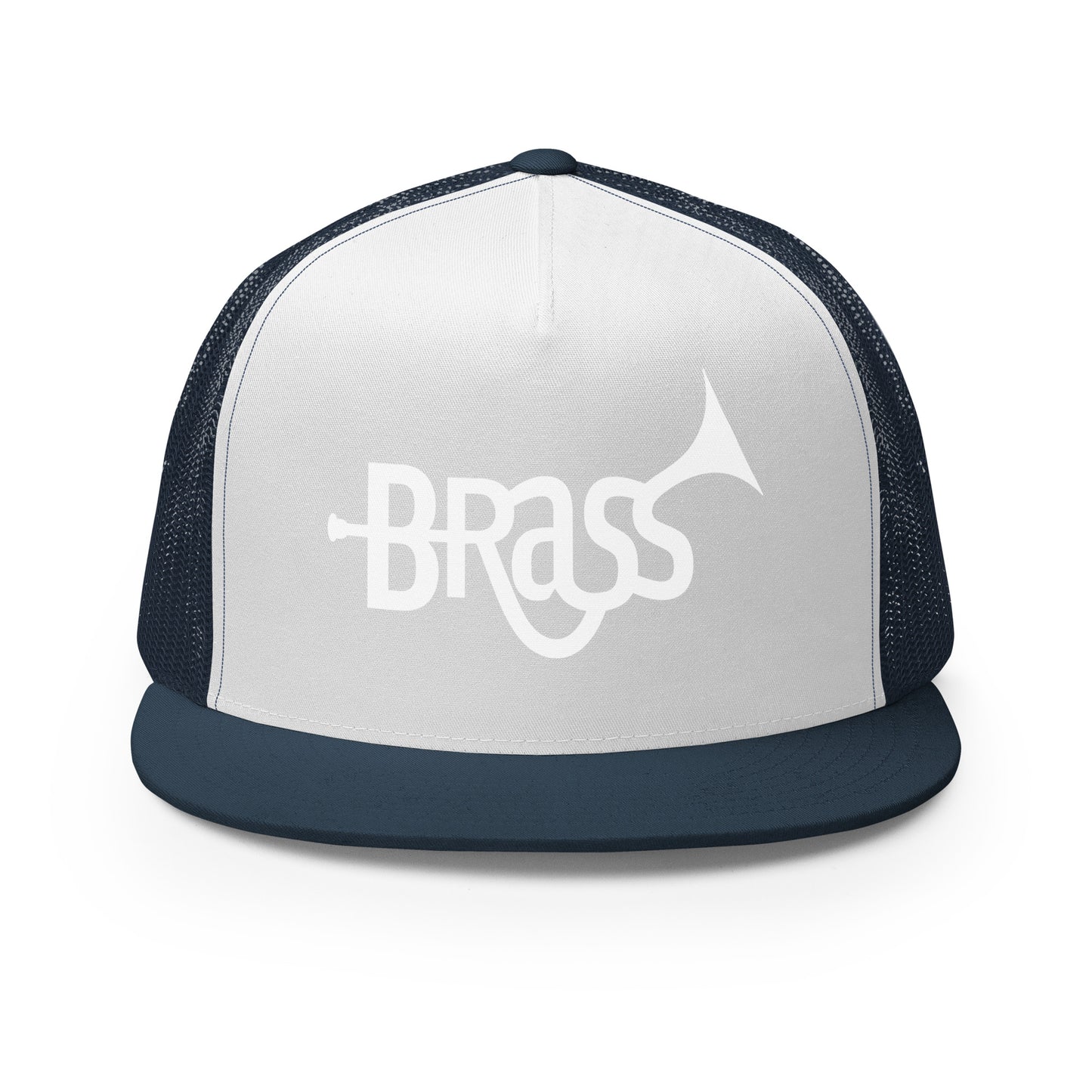 Performance | 5 Panel Trucker Cap | Brass Inc. | Script Logo