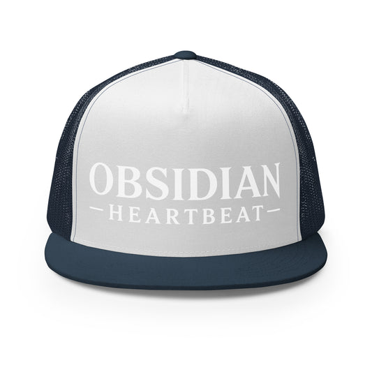 Performance | 5 Panel Trucker Cap | Obsidian Heartbeat | Pulse Athletics Logo
