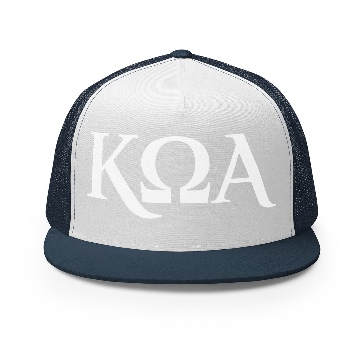 Performance | 5 Panel Trucker Cap | Kappa Omega Alpha | Crest Logo