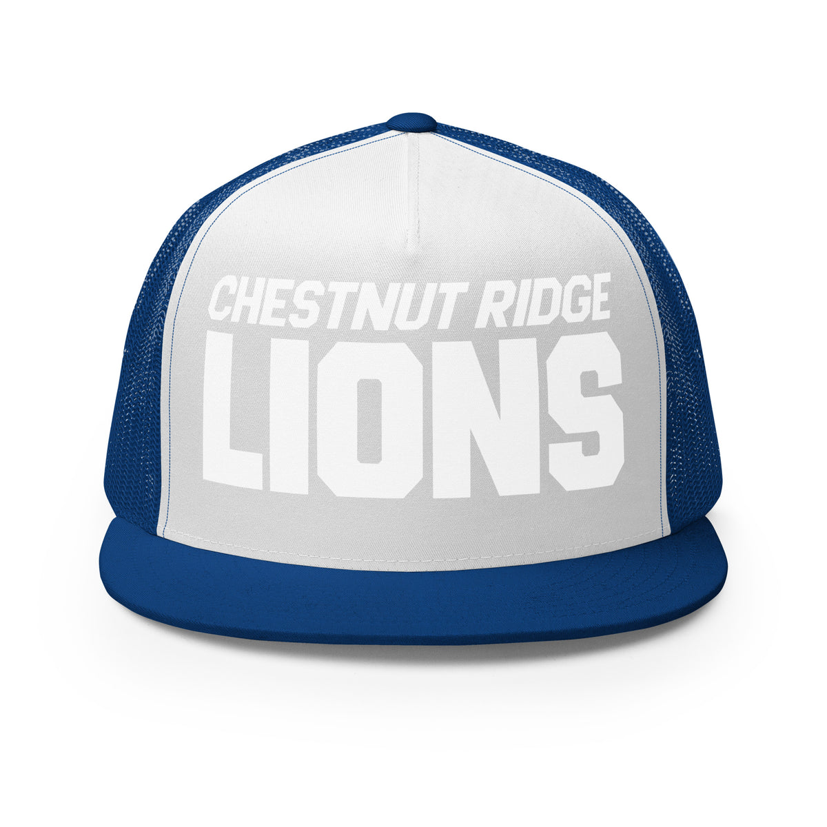 Performance | 5 Panel Trucker Cap | Chestnut Ridge Lions Football | Script Logo