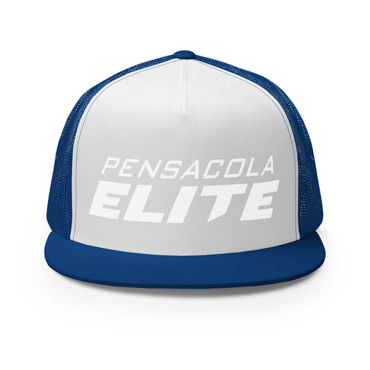 Performance | 5 Panel Trucker Cap | Pensacola Elite Inc. | Crest Logo