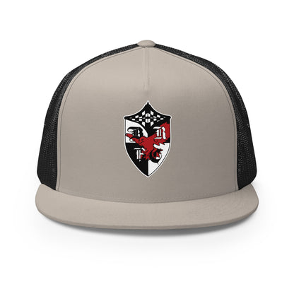 Performance | 5 Panel Trucker Cap | Bard College Rugby Football Club | Raptor Logo