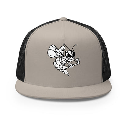 Performance | 5 Panel Trucker Cap | HORNETS | Mascot Logo