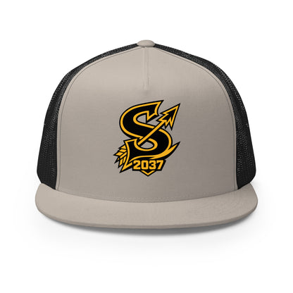 Performance | 5 Panel Trucker Cap | 2037 Sachem Arrows | Emblem Logo