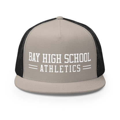Performance | 5 Panel Trucker Cap | Bay High Softball | Modern Script Logo
