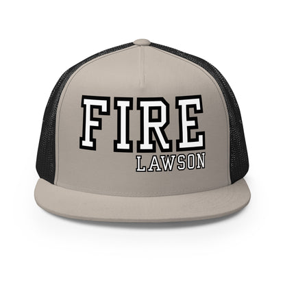 Performance | 5 Panel Trucker Cap | Lawson Fire Department | Script Logo