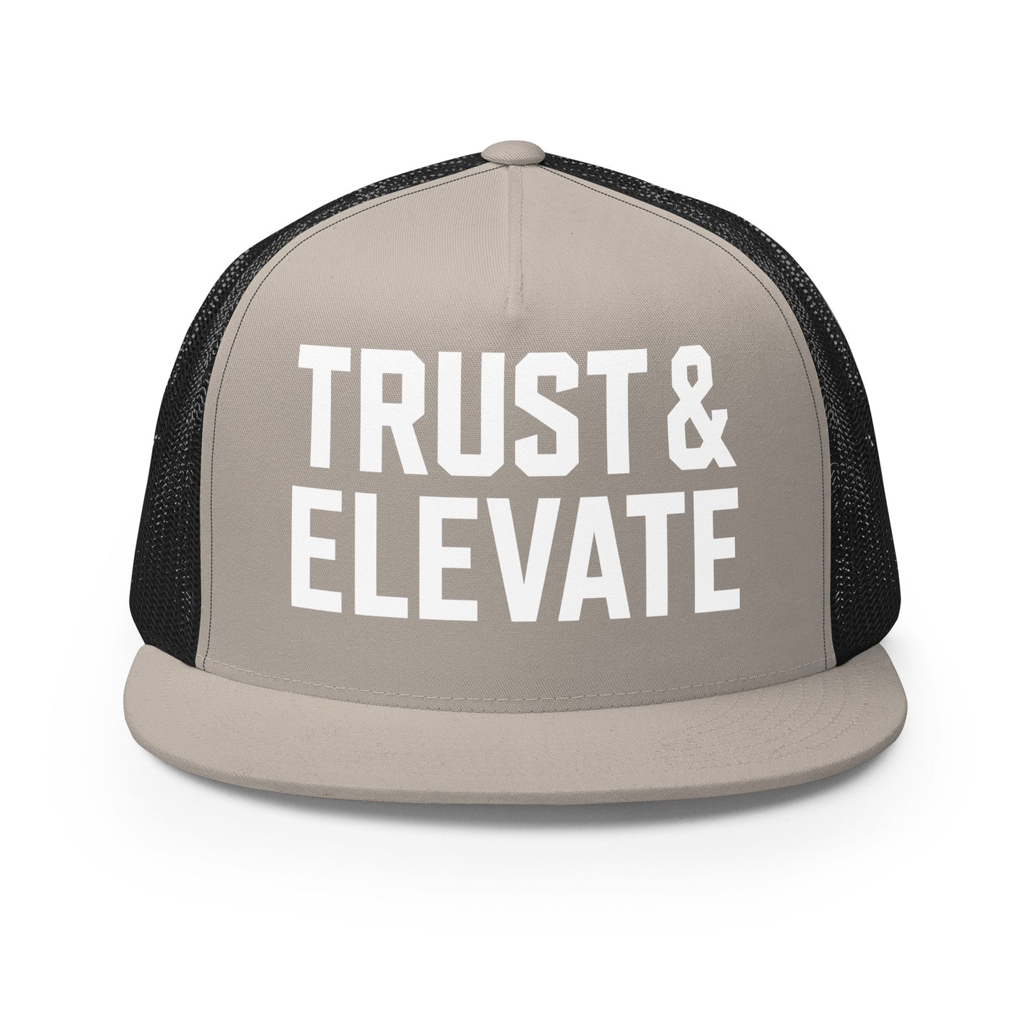 Performance | 5 Panel Trucker Cap | Trust & Elevate | Athletic Logo