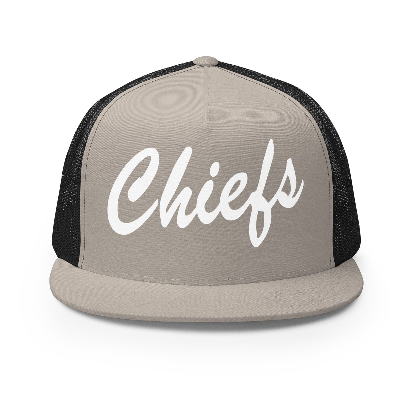 Performance | 5 Panel Trucker Cap | Connetquot Chiefs | Letter Crest Logo