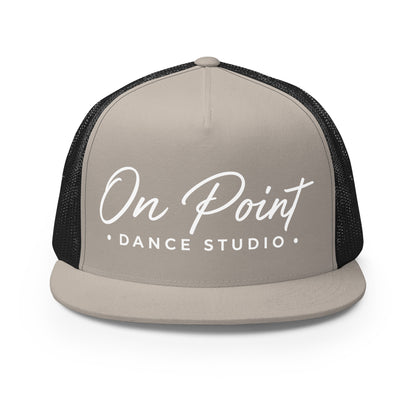 Performance | 5 Panel Trucker Cap | On Point Dance Studio | Modern Script Logo