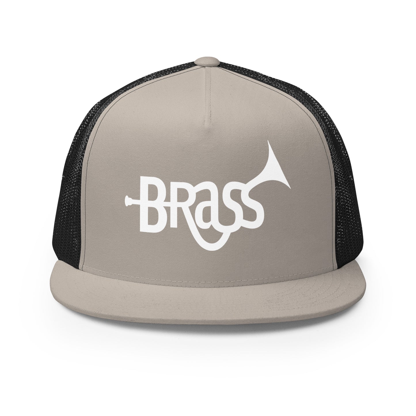 Performance | 5 Panel Trucker Cap | Brass Inc. | Script Logo