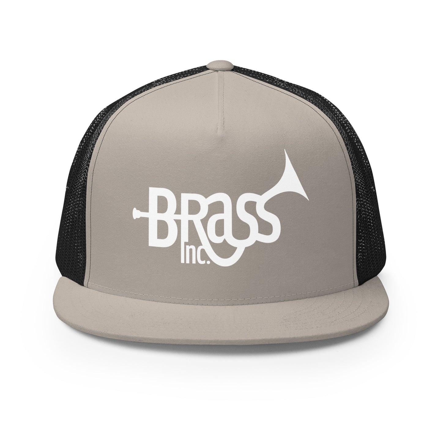 Performance | 5 Panel Trucker Cap | Brass Inc. | Modern Script Logo