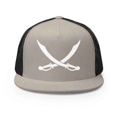 Performance | 5 Panel Trucker Cap | Belton Youth Football Pirates | Crest Logo
