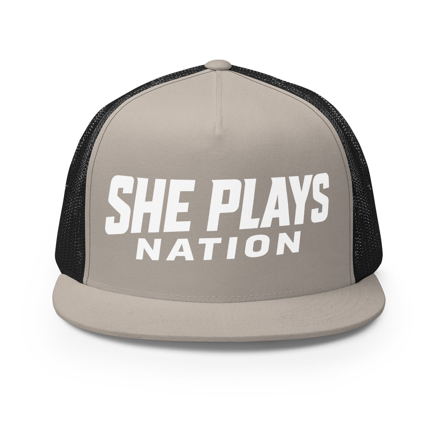 Performance | 5 Panel Trucker Cap | She Plays Nation | Script Logo