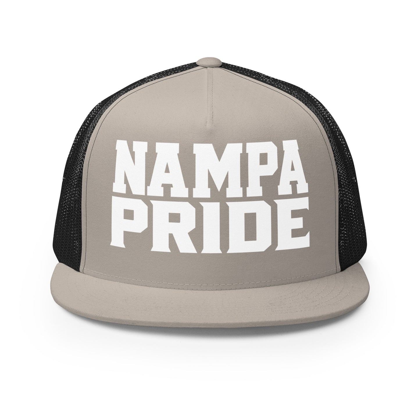Performance | 5 Panel Trucker Cap | Nampa Pride | Letter Mark Logo