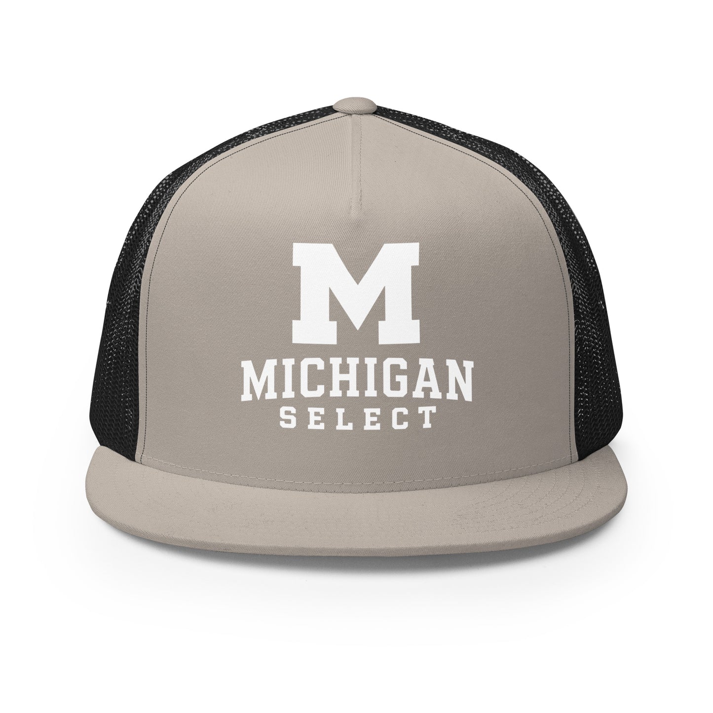 Performance | 5 Panel Trucker Cap | Michigan Select Baseball | Crest Logo