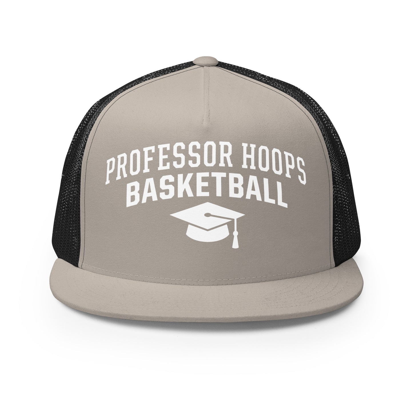 Performance | 5 Panel Trucker Cap | Professor Hoops Basketball | Modern Script Logo