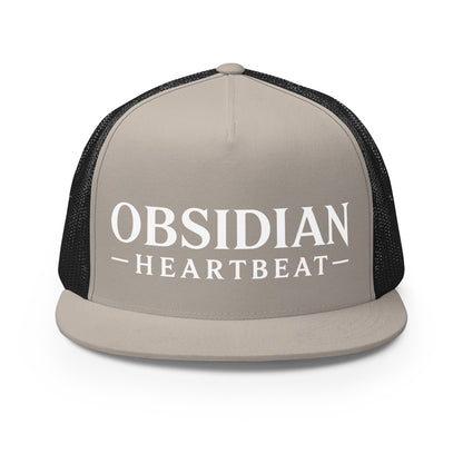 Performance | 5 Panel Trucker Cap | Obsidian Heartbeat | Pulse Athletics Logo