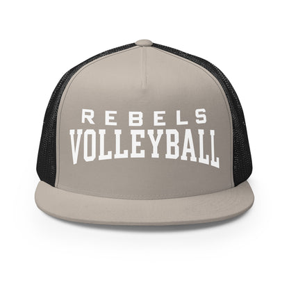 Performance | 5 Panel Trucker Cap | Rebels Volleyball Club | Modern Script Logo