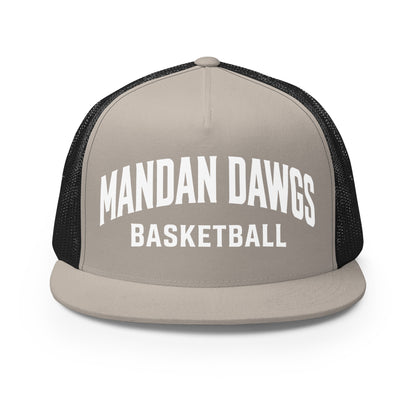 Performance | 5 Panel Trucker Cap | Mandan Dawgs Basketball | Crest Logo