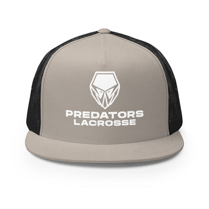 Performance | 5 Panel Trucker Cap | Predators Lacrosse | Crest Logo