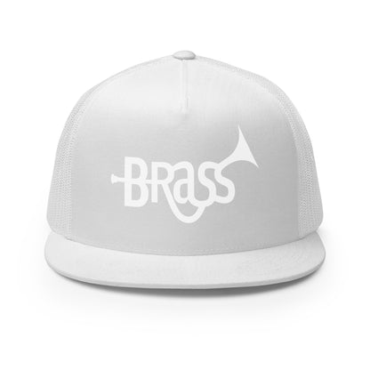 Performance | 5 Panel Trucker Cap | Brass Inc. | Script Logo