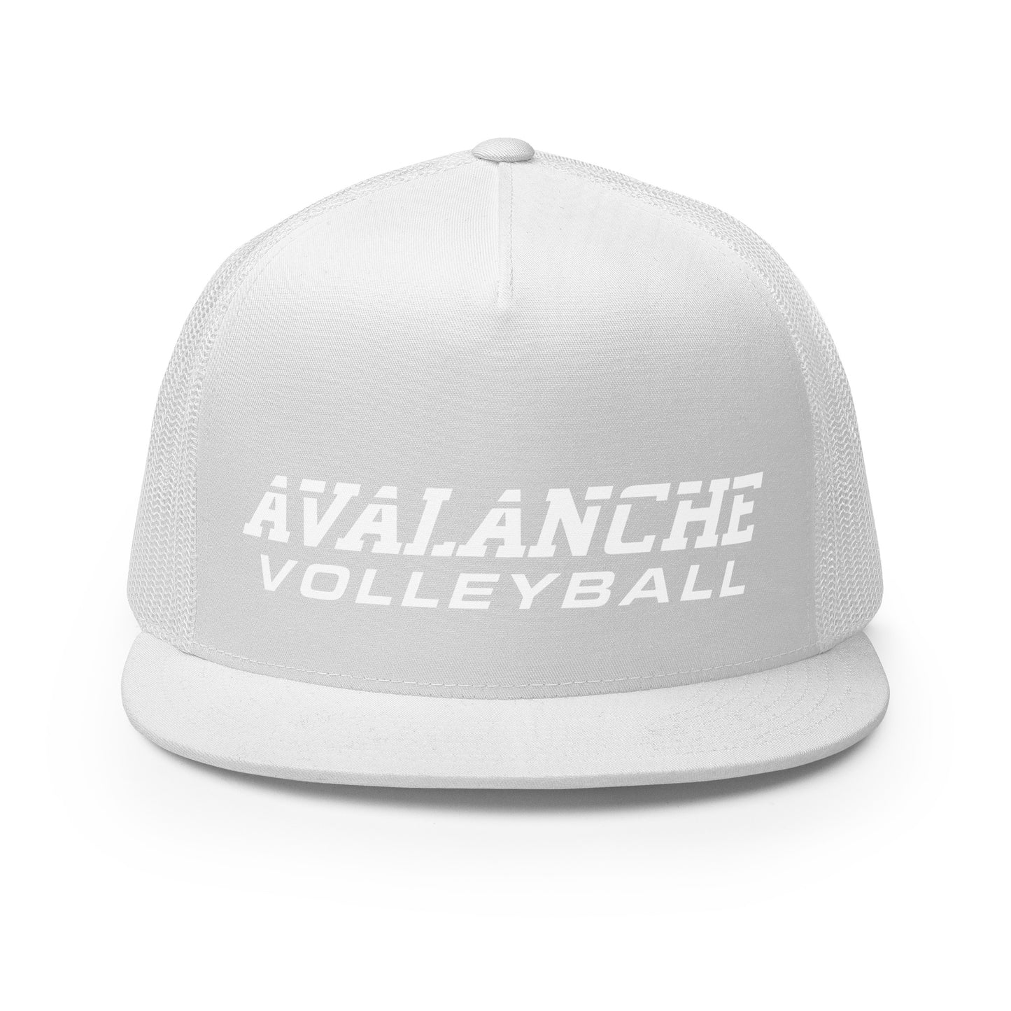 Performance | 5 Panel Trucker Cap | Avalanche Volleyball Club | Modern Script Logo