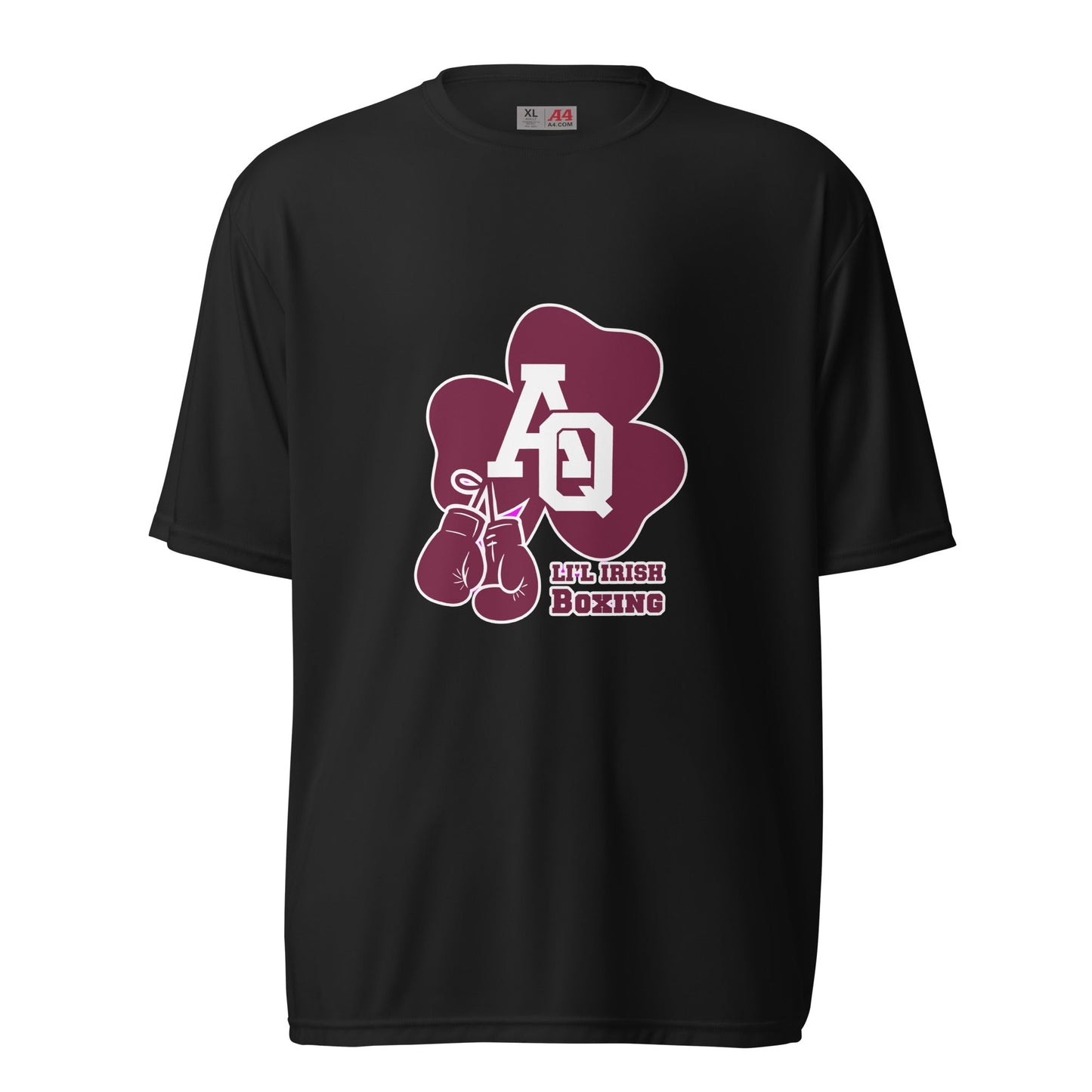 Active | Moisture Wicking Shirt | Aquinas Li’l Irish Boxing | AQ Shamrock Logo