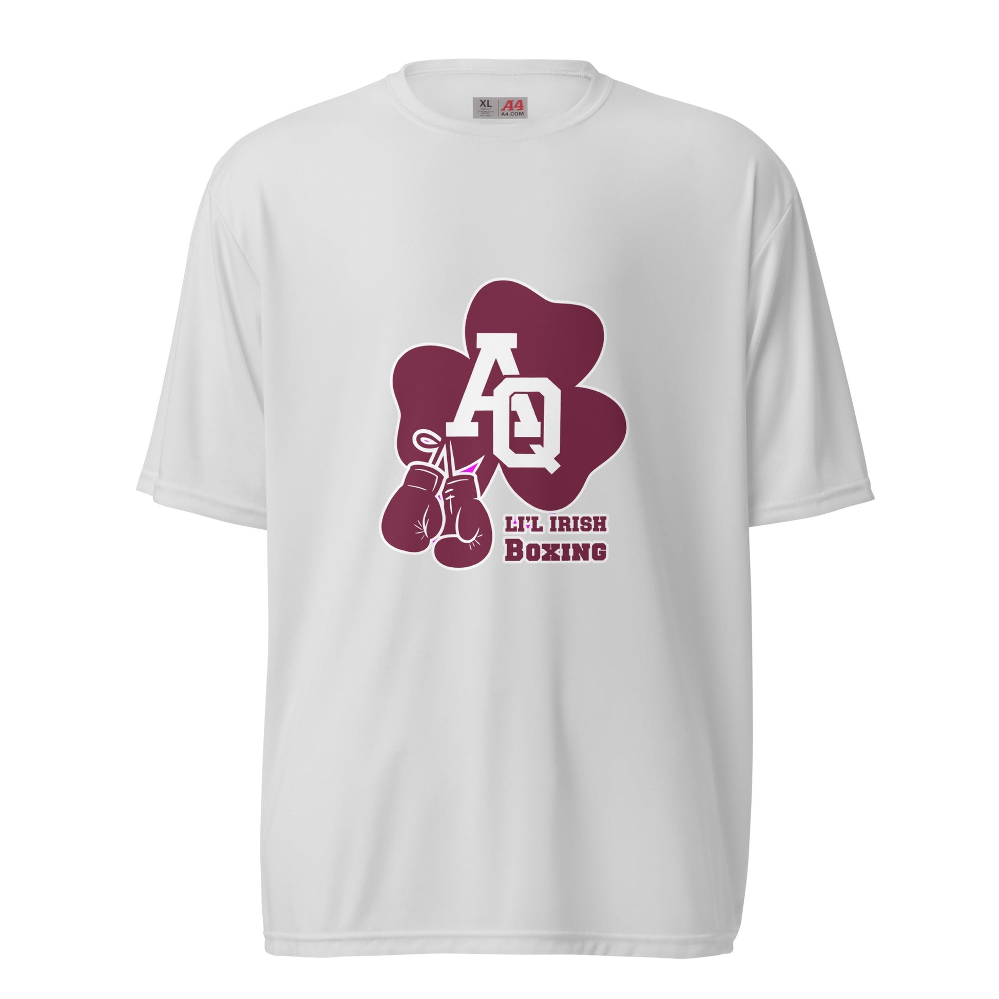 Active | Moisture Wicking Shirt | Aquinas Li’l Irish Boxing | AQ Shamrock Logo