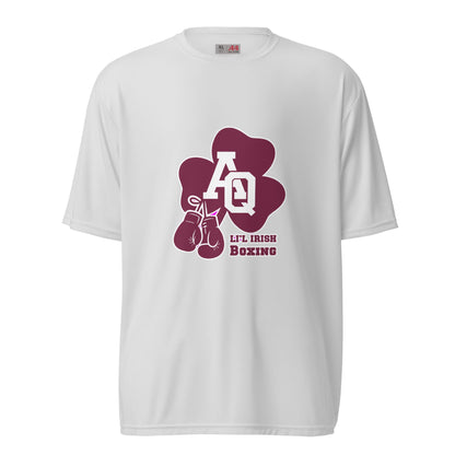Active | Moisture Wicking Shirt | Aquinas Li’l Irish Boxing | AQ Shamrock Logo