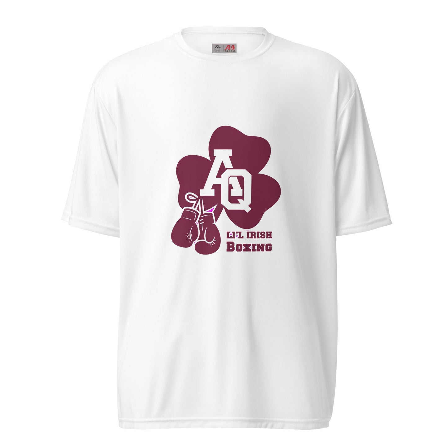 Active | Moisture Wicking Shirt | Aquinas Li’l Irish Boxing | AQ Shamrock Logo
