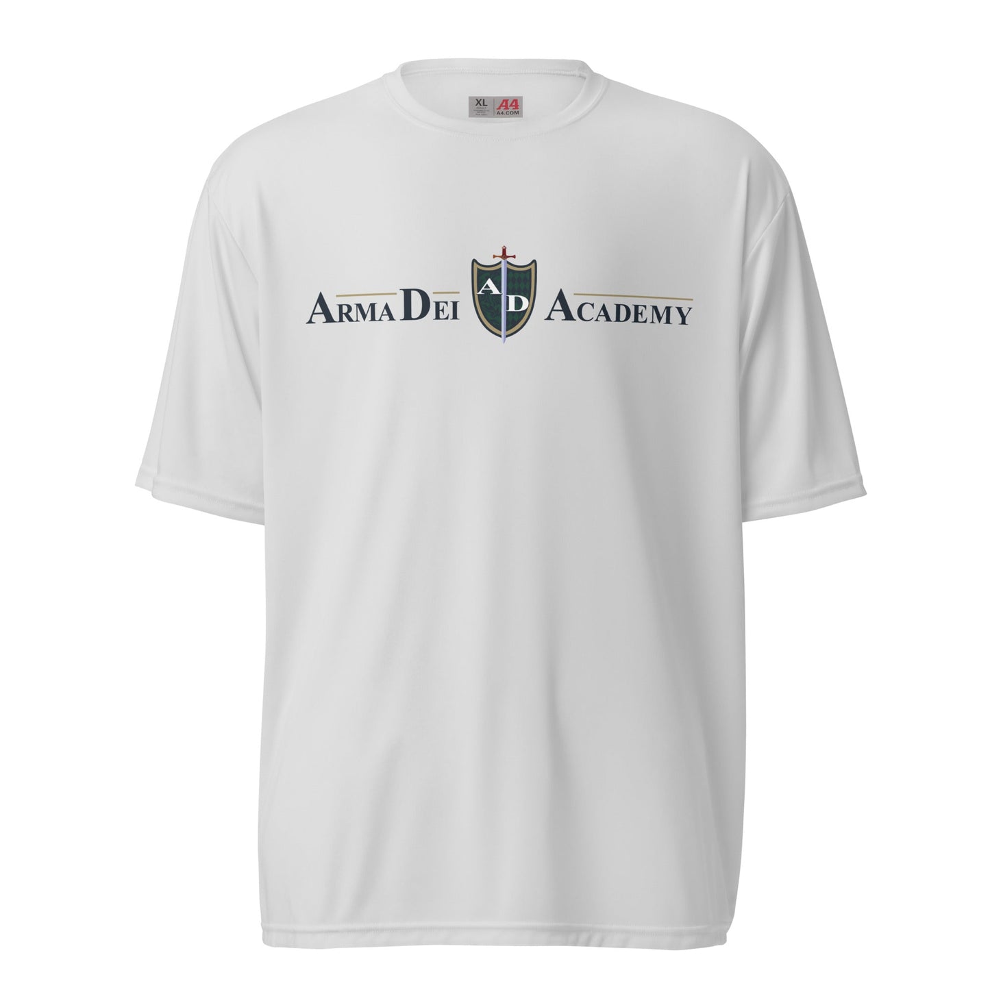 Active | Moisture Wicking Shirt | Arma Dei Academy | Text Shield Logo