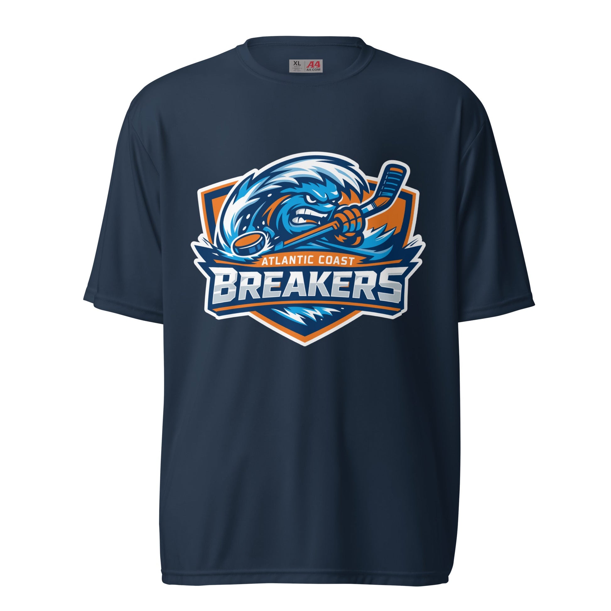 Active | Moisture Wicking Shirt | Atlantic Coast Breakers Hockey | Mascot Shield Logo