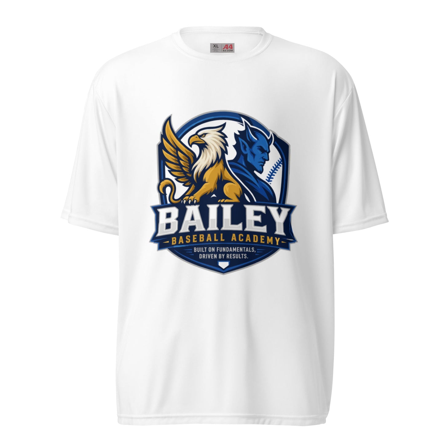 Active | Moisture Wicking Shirt | Bailey Baseball Academy | Shield Logo