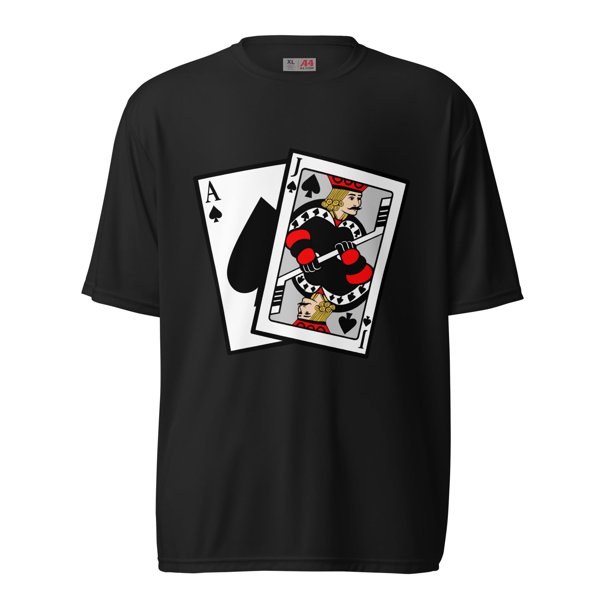 Active | Moisture Wicking Shirt | Blackjack’s Roller Hockey | Royal Spade Crest Logo