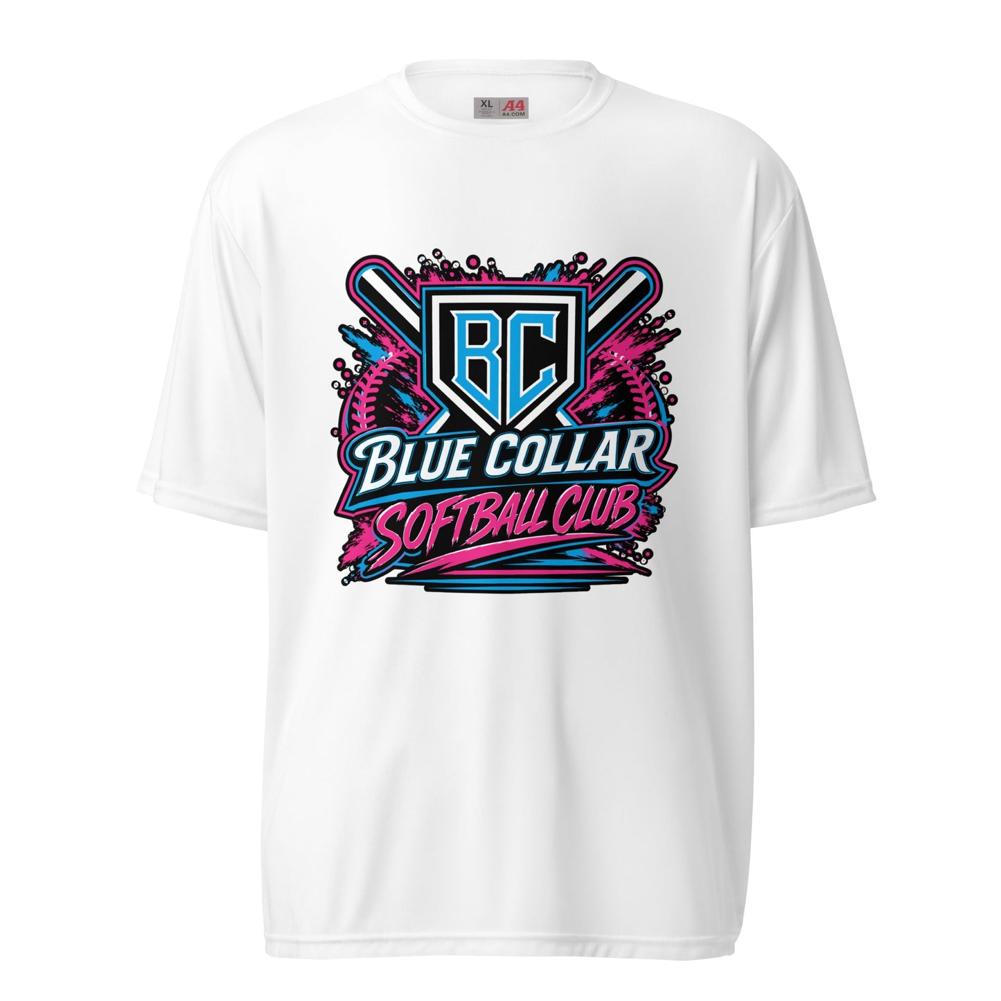 Active | Moisture Wicking Shirt | Blue Collar Softball 2034 | Athletics Logo