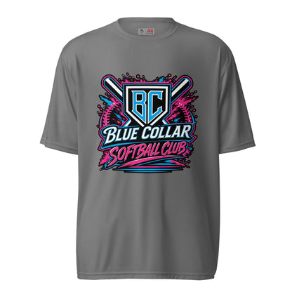 Active | Moisture Wicking Shirt | Blue Collar Softball 2034 | Athletics Logo