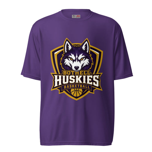 Active | Moisture Wicking Shirt | Bothell Huskies Youth Basketball | Shield Logo