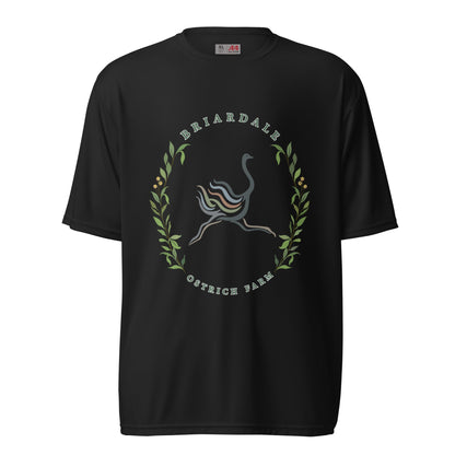 Active | Moisture Wicking Shirt | Briardale Ostrich Farm | Crest Logo