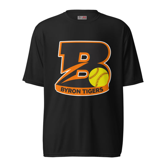 Active | Moisture Wicking Shirt | Byron High School Softball | Softball Logo