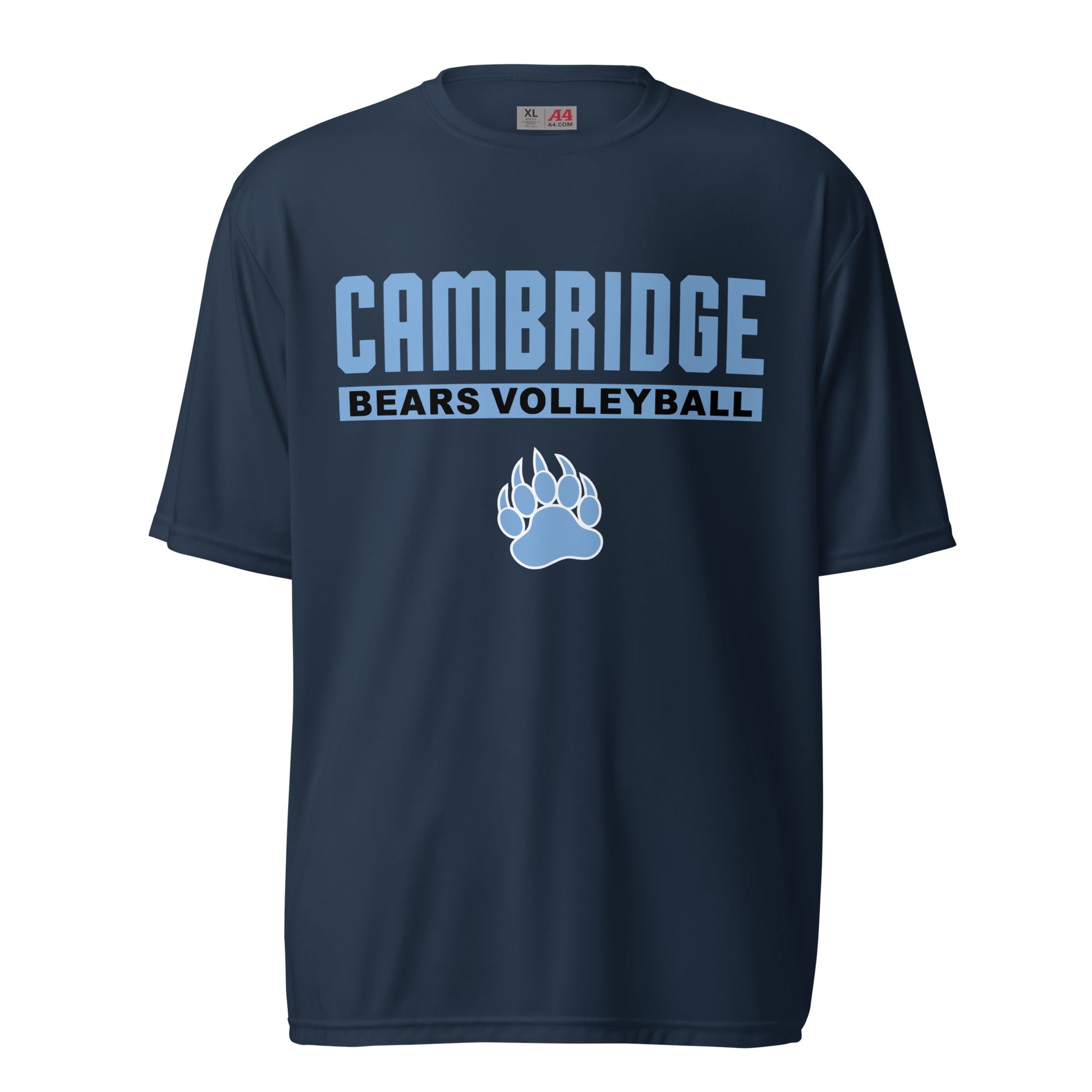 Active | Moisture Wicking Shirt | Cambridge Volleyball | Script Paw Logo
