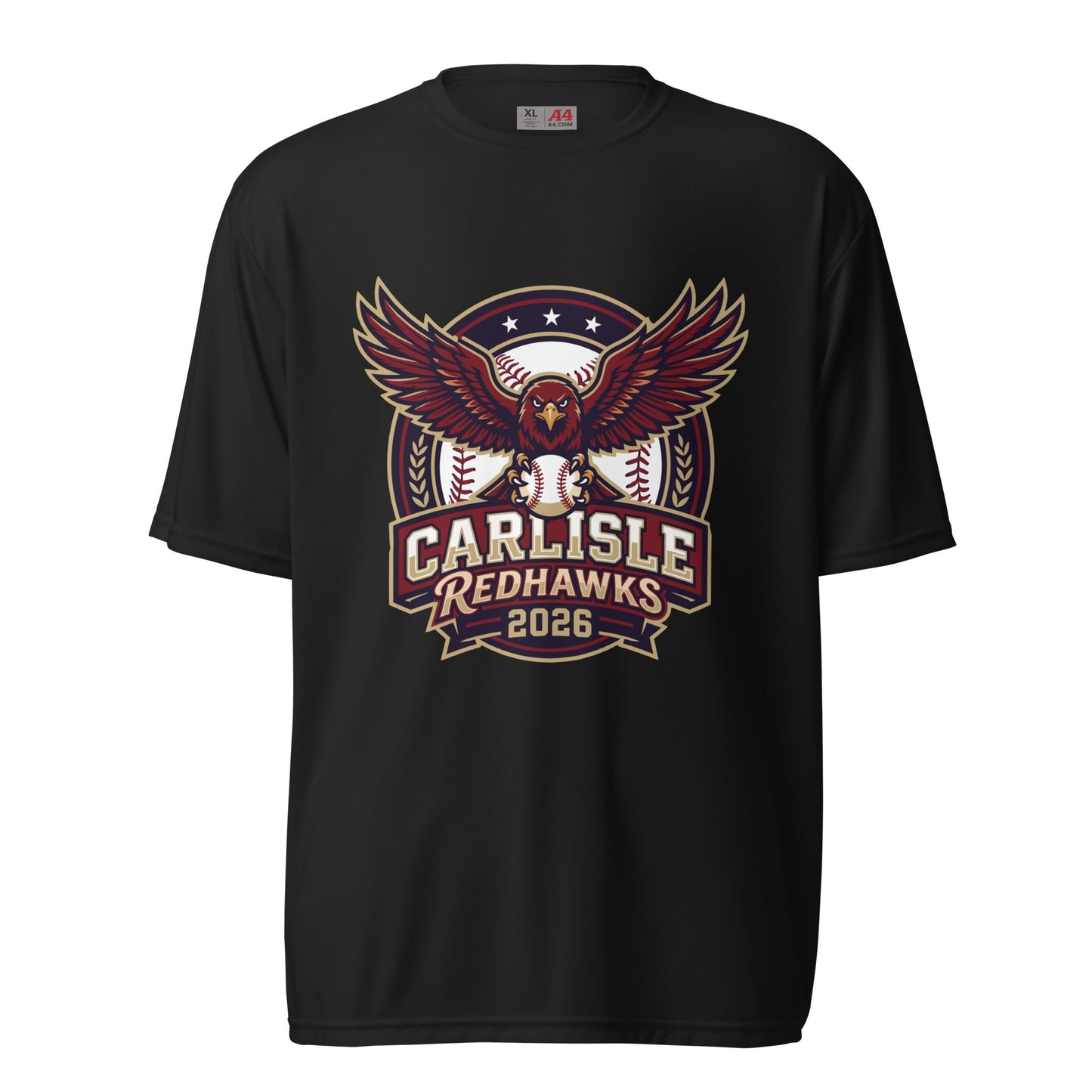 Active | Moisture Wicking Shirt | Carlisle Redhawks | Emblem Logo