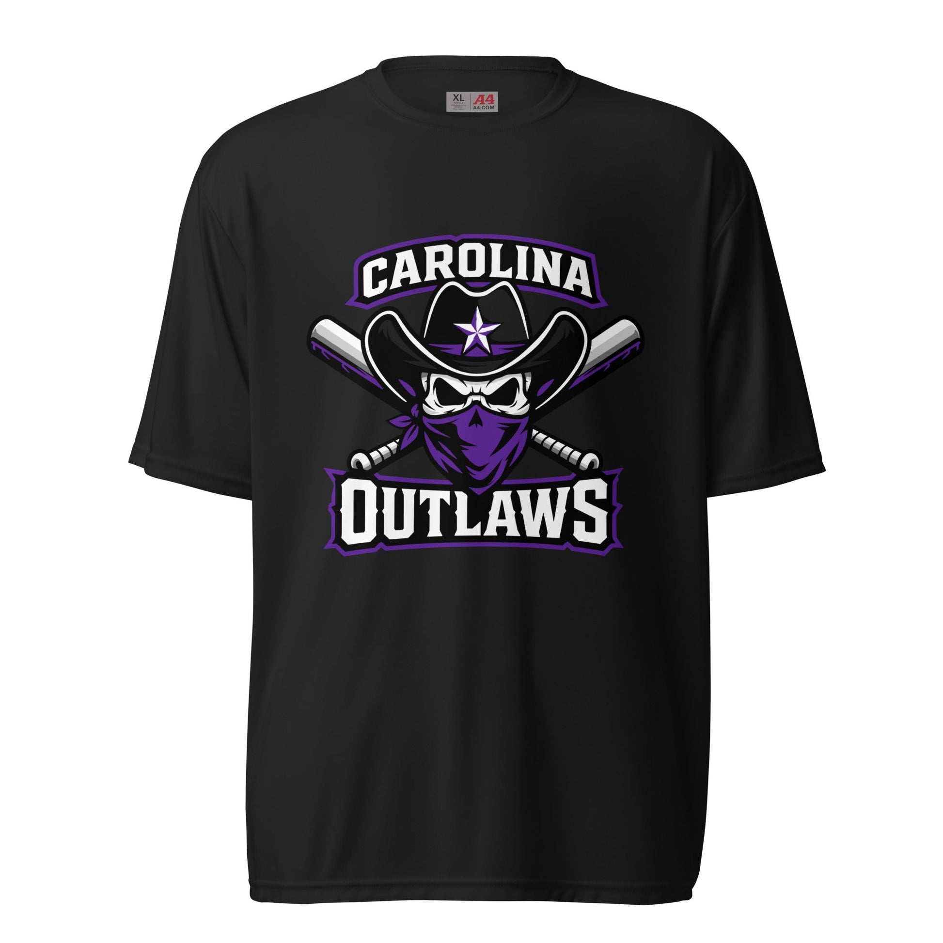 Active | Moisture Wicking Shirt | Carolina Outlaws Baseball | Crest Logo